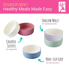 Elk and Friends 4-piece set offers durable, all-ages feeding bowls for cereals and soups.