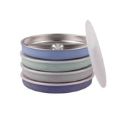 Elk and Friends stainless steel divided plate four-pack keeps meals organized