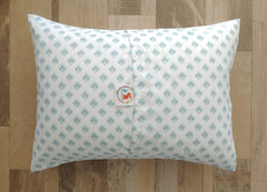 Pillowcase fits toddler pillows up to 14x20 inches, including 13x19 sizes.