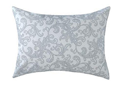Ella and Max toddler pillowcase in gray-white swirl; ultra-soft microfiber for cozy naps.