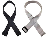 ELLENTAE stroller wrist strap secured to a handle, enabling hands-free control.