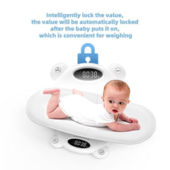 Ellie Digital Baby Scale tare function weighs infants with blankets