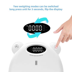 Ellie Digital Baby Scale wide platform supports comfortable toddler weighing