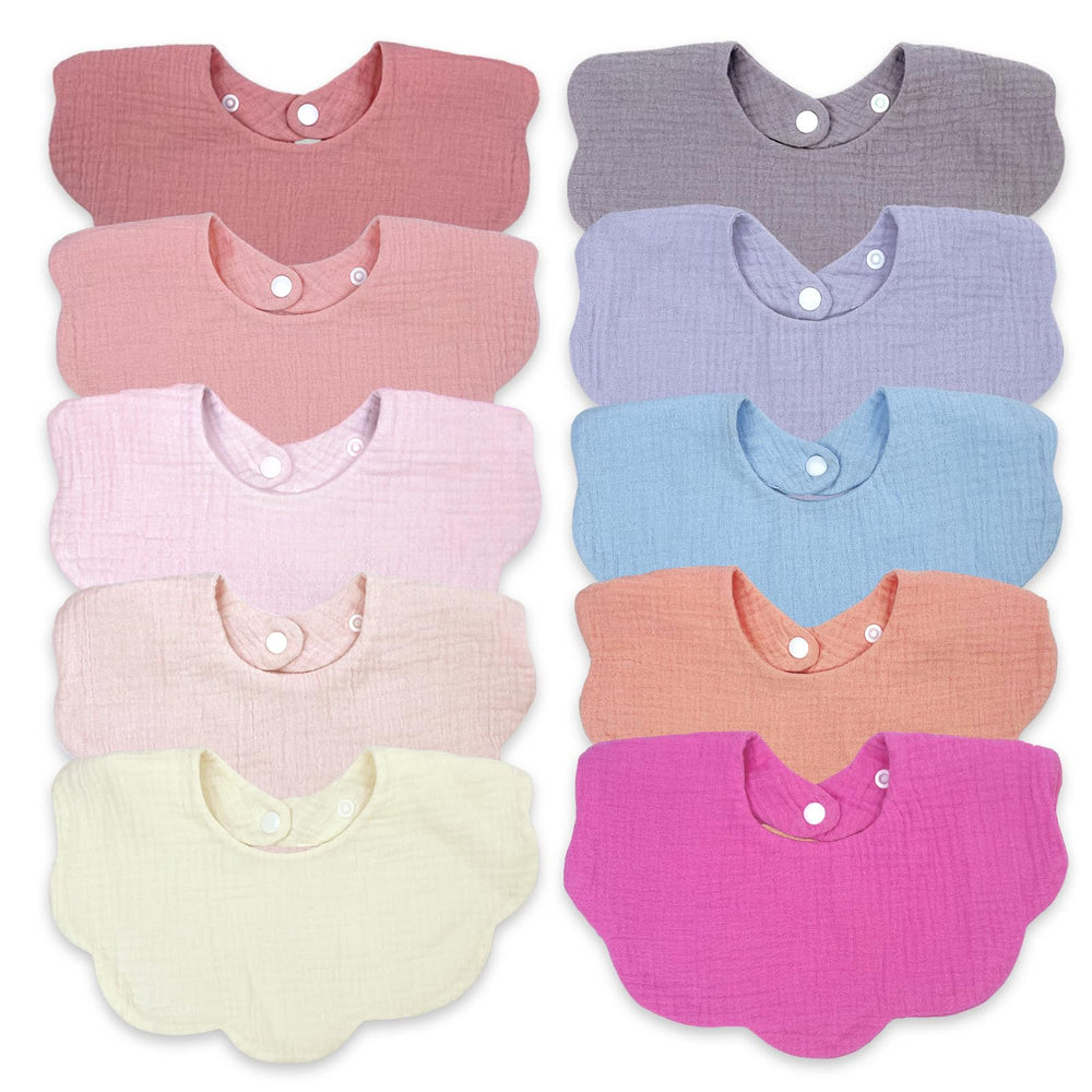 EllieHouse teething drool bibs keep messes under control.