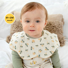 EllieHouse muslin cotton bibs are soft and breathable for delicate skin.