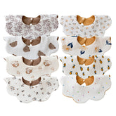 EllieHouse bibs with reversible patterns for two looks in one.