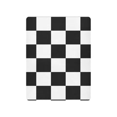 ElliTarr checkered crib sheet on mattress, snug fit for crib or playard