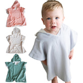 Elmwood Market hooded poncho towel for babies, post bath soft and quick-drying.