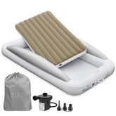 ELTOW toddler travel bed with safety bumpers for secure on-the-go sleep.