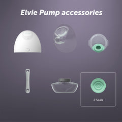 Elvie Breast Pump Seals dishwasher-safe 2-pack demonstrates easy cleaning.