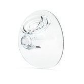 Elvie 21mm breast shield close-up showing comfortable fit for pumping.