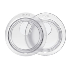 Elvie Catch milk collection shells set inside a bra for discreet use.