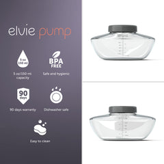 Elvie storage bottles are dishwasher, fridge, and freezer safe.