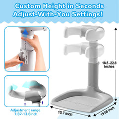 elyelsanns baby shower stand width adjustment fits different body sizes for secure standing.