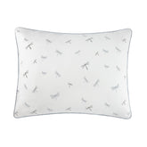 Ely's & Co blue dragonfly stripes pillowcase on a standard 20x26 pillow, soft cotton for baby's comfort.