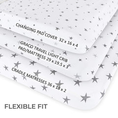 Ely's & Co grey stars pattern adds playful nursery style.