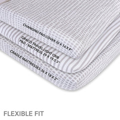 Soft jersey-knit cotton shell provides a buttery-soft surface for baby comfort.