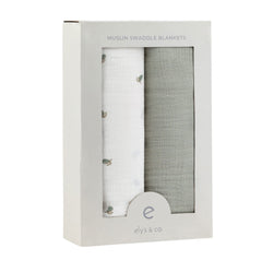 Ely's Co. muslin swaddle sage solid for versatile use