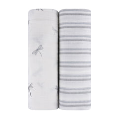 Closeup of Ely's & Co muslin fabric showing soft breathable cotton.