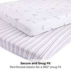 Sheets compatible with Graco Pack n Play for easy setup and swaps.