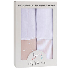 100% cotton fabric in Ely's & Co swaddle provides soft, breathable comfort.