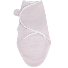 Secure closures simplify snug swaddling with Ely's & Co pink tulip set.