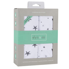 Ely's & Co waterproof changing pad cover cradle sheet 2-pack protects against leaks.