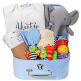 Elysirise baby boy gift basket with plush elephant for cuddles and comfort