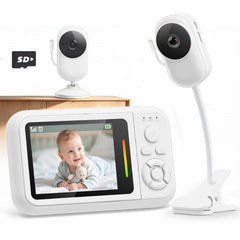 Elzeeo baby monitor front view shows a compact 2.8-inch screen for quick checks.