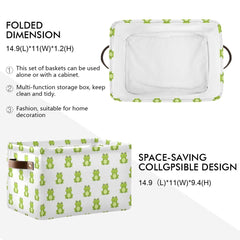 Emelivor canvas collapsible basket ideal for kids' toys and books.