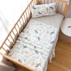 Emenpy toddler fitted sheet in soft cotton for breathable, snug crib mattress fit