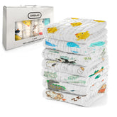 EMSAAG gift-boxed baby washcloths with animal patterns for gentle bath time