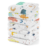 EMSAAG Muslin Baby Washcloths pack seven front view showing soft bath time essentials