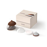 Emulait Anatomy bottle with breast-shaped design supports natural suckling during feeds.