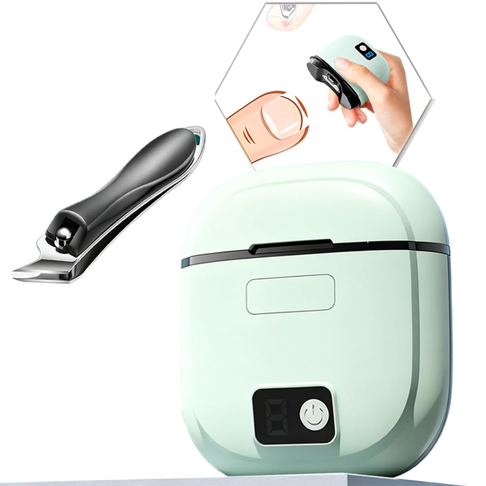 EMWEYKE electric nail clipper with LED light for precise home grooming.