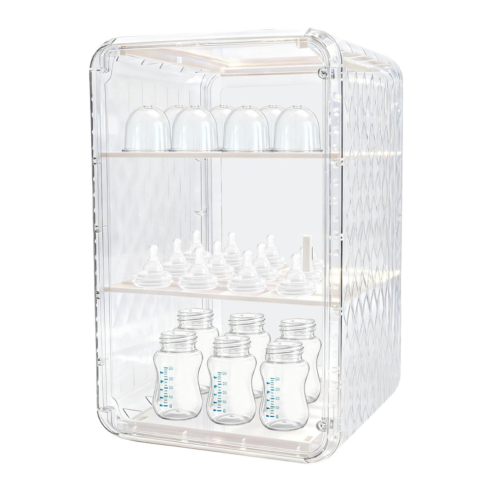 Engorgio baby bottle organizer, front view, keeps feeding essentials neatly on the counter.