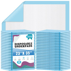 Enjamyo disposable underpads with absorbent multi-layer core for moisture management.