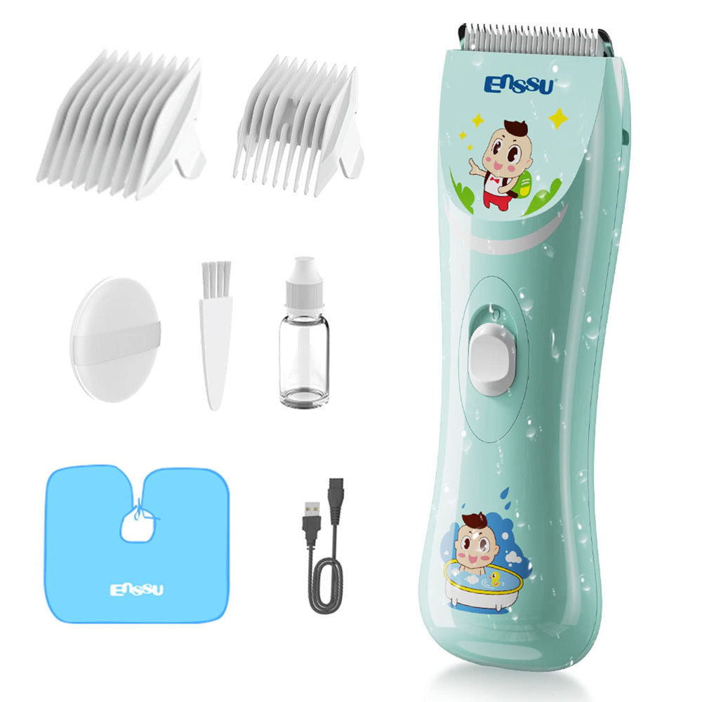 ENSSU baby hair clipper lower-noise operation for calm trimming.