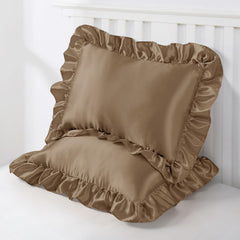 Entisn satin toddler pillowcase close-up highlighting silky texture