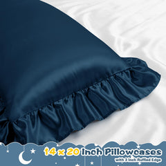 Entisn silky polyester satin pillowcase provides a soft, smooth feel for toddler sleep.