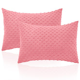 Entisn 13x18 pink toddler pillowcase with soft minky-dot cover for gentle sleep