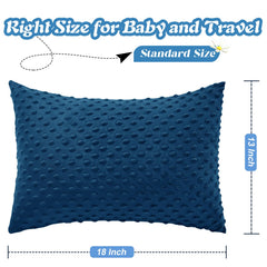 Entisn navy 13x18 pillowcase with concealed zipper for safe use