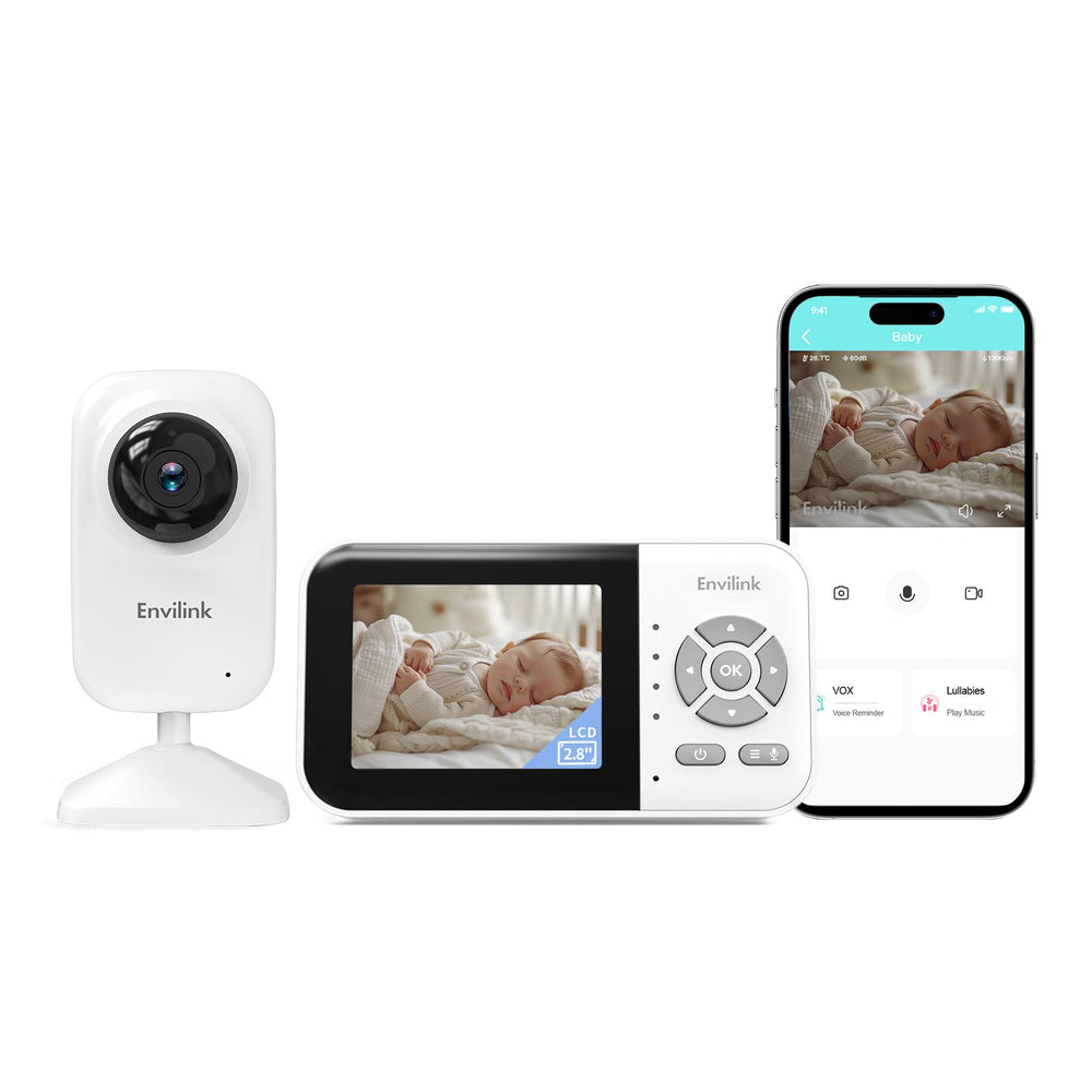 Envilink baby monitor camera view on 2.8-inch screen for clear daytime monitoring