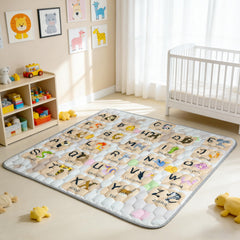 ENVTEK baby play mat 50x50 foldable for travel and storage.