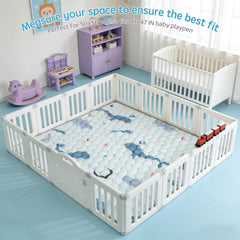 ENVTEK Baby Play Mat non-slip surface helps babies stay steady