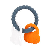 Eoopoon teething ring with pumpkin and ghost shapes for soothing gums and festive play