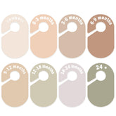 Eoscasely baby closet divider double-sided view for quick organization in nursery.