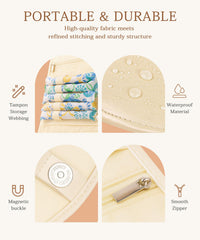 EPEDAL24 wipes pocket stores intimate wipes for hygiene anywhere.