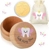 Equsion tooth fairy pouch pink ready for safe tooth under pillow storage.