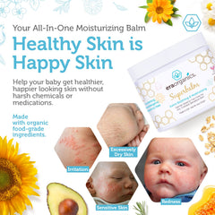 Applying on eczema-prone areas for gentle care.